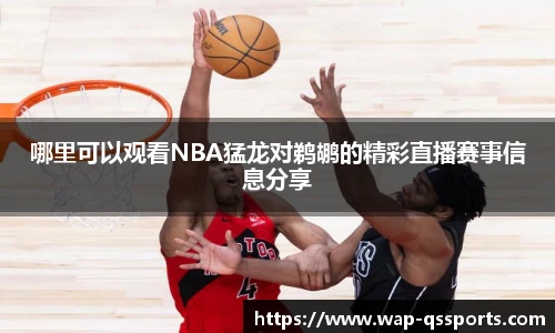 哪里可以观看NBA猛龙对鹈鹕的精彩直播赛事信息分享